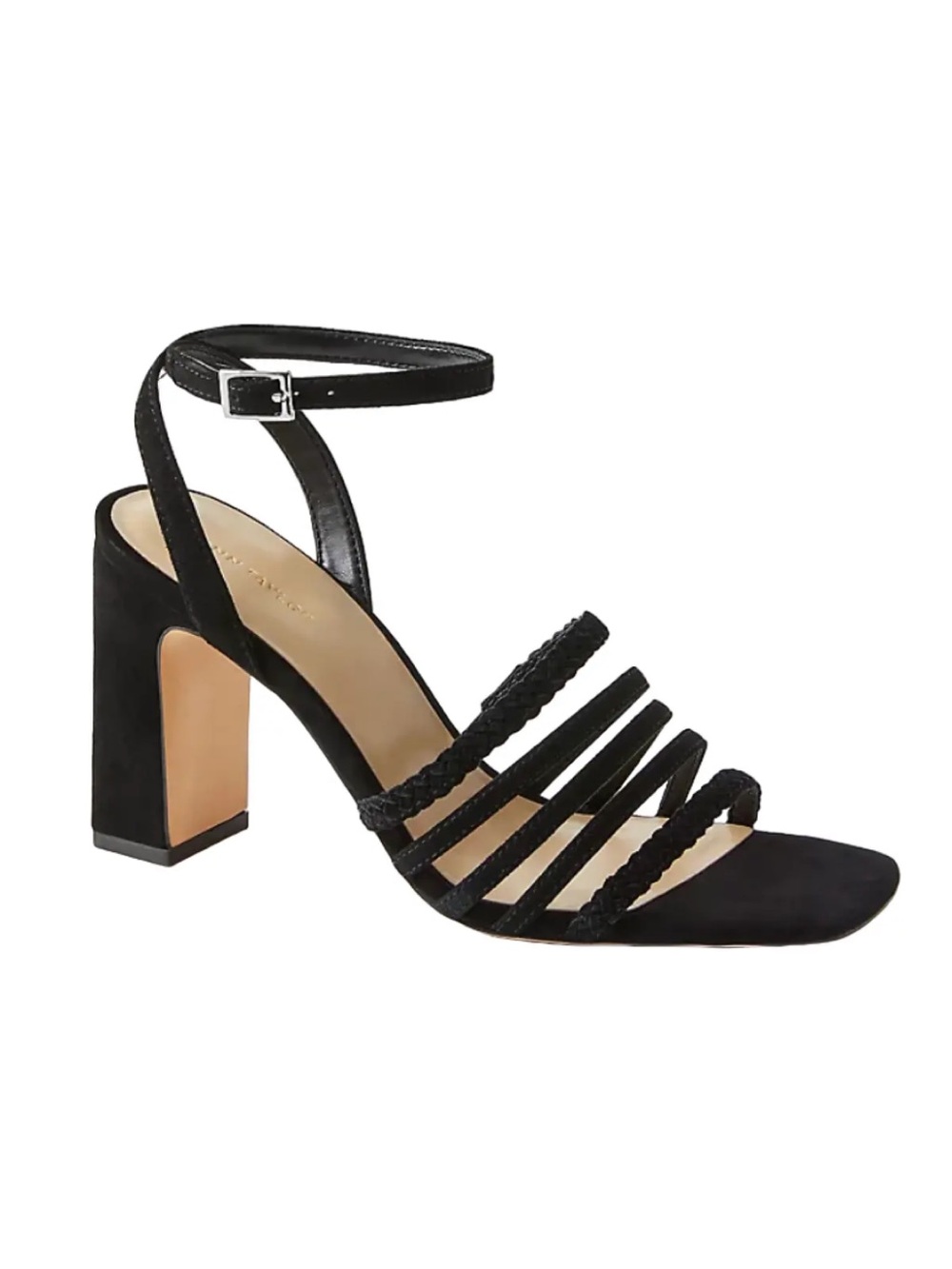 Ann Taylor Black Strappy Block Heel Sandals - Women - Picture 2 of 3